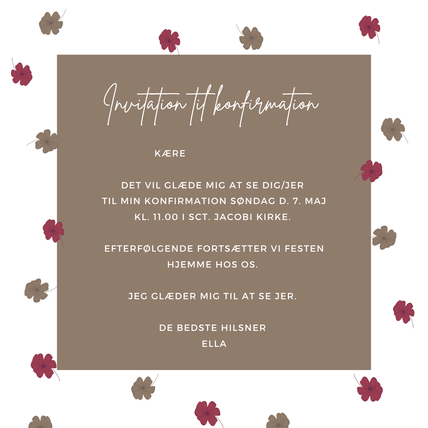 Flowers invitation