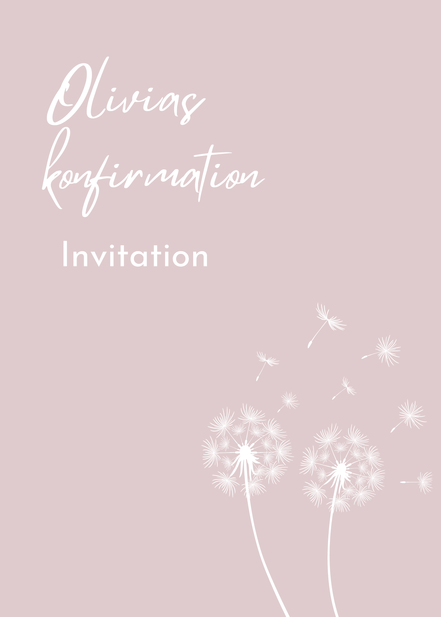 Mælkebøtte invitation