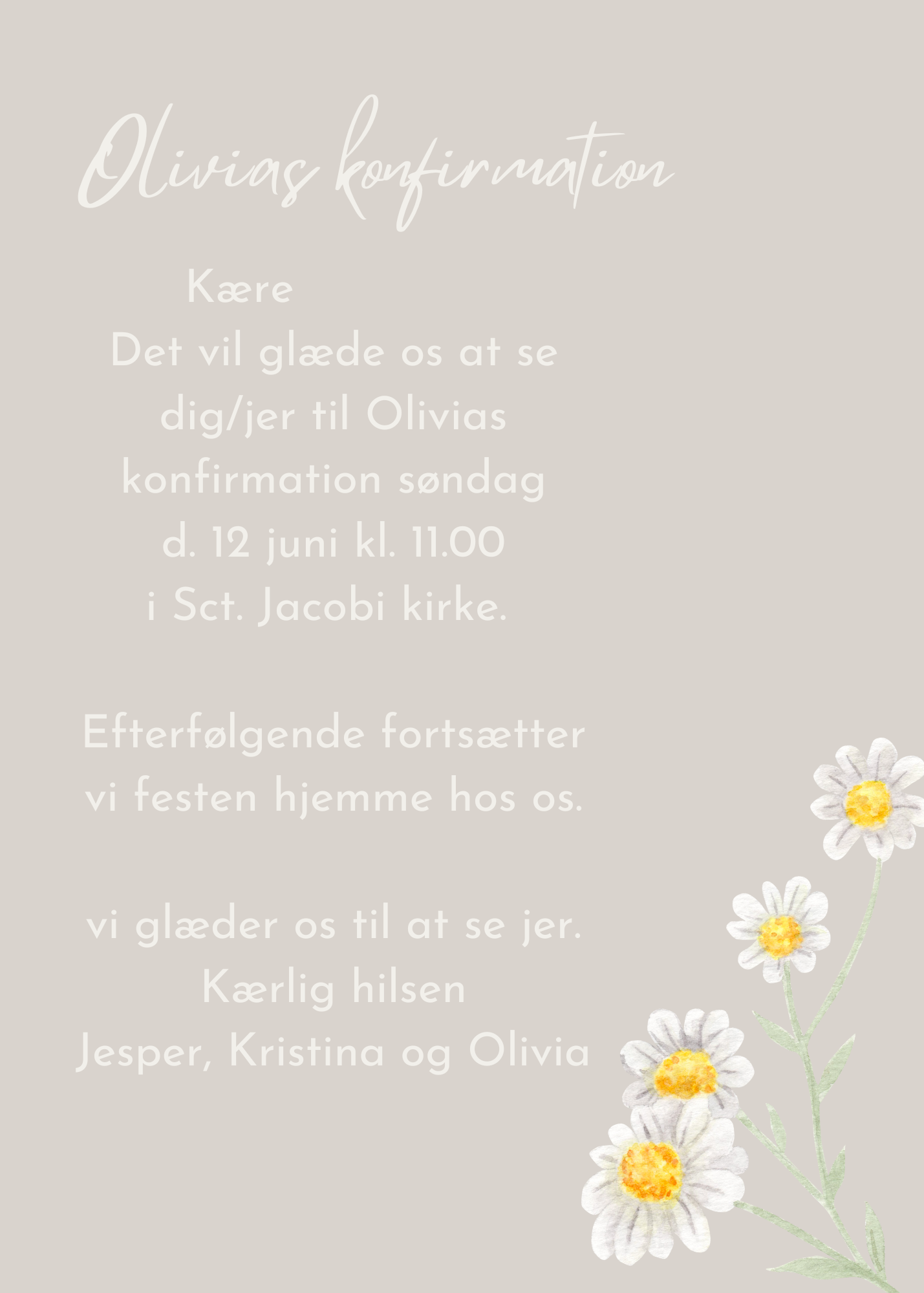 Marguerit invitation